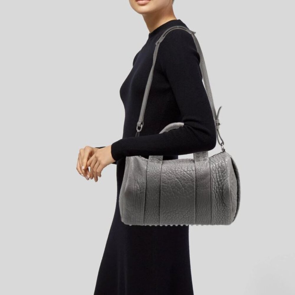 ALEXANDER WANG Studded Leather Handle Bag - Black with Black Rivets